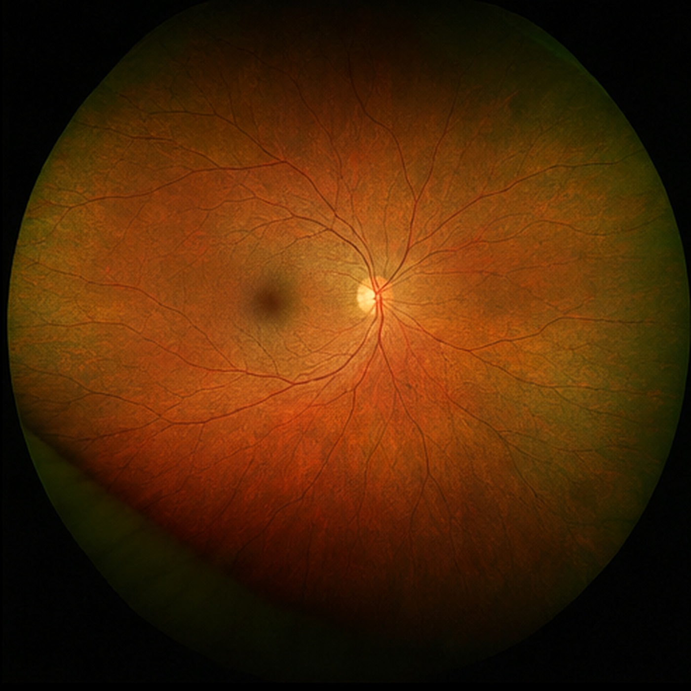 Registered widefield fundus beneath the OCT volume
